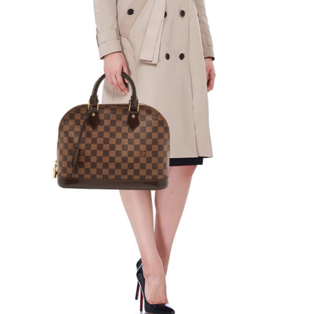 Louis Vuitton Damier Ebene Alma PM Satchel